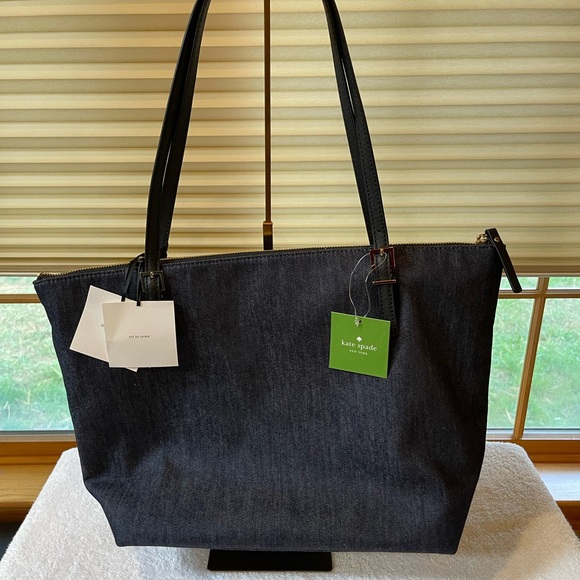 Kate Spade Denim Shoulder Tote - Picture 6 of 10